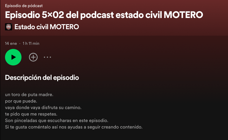 Estado Civil Motero
